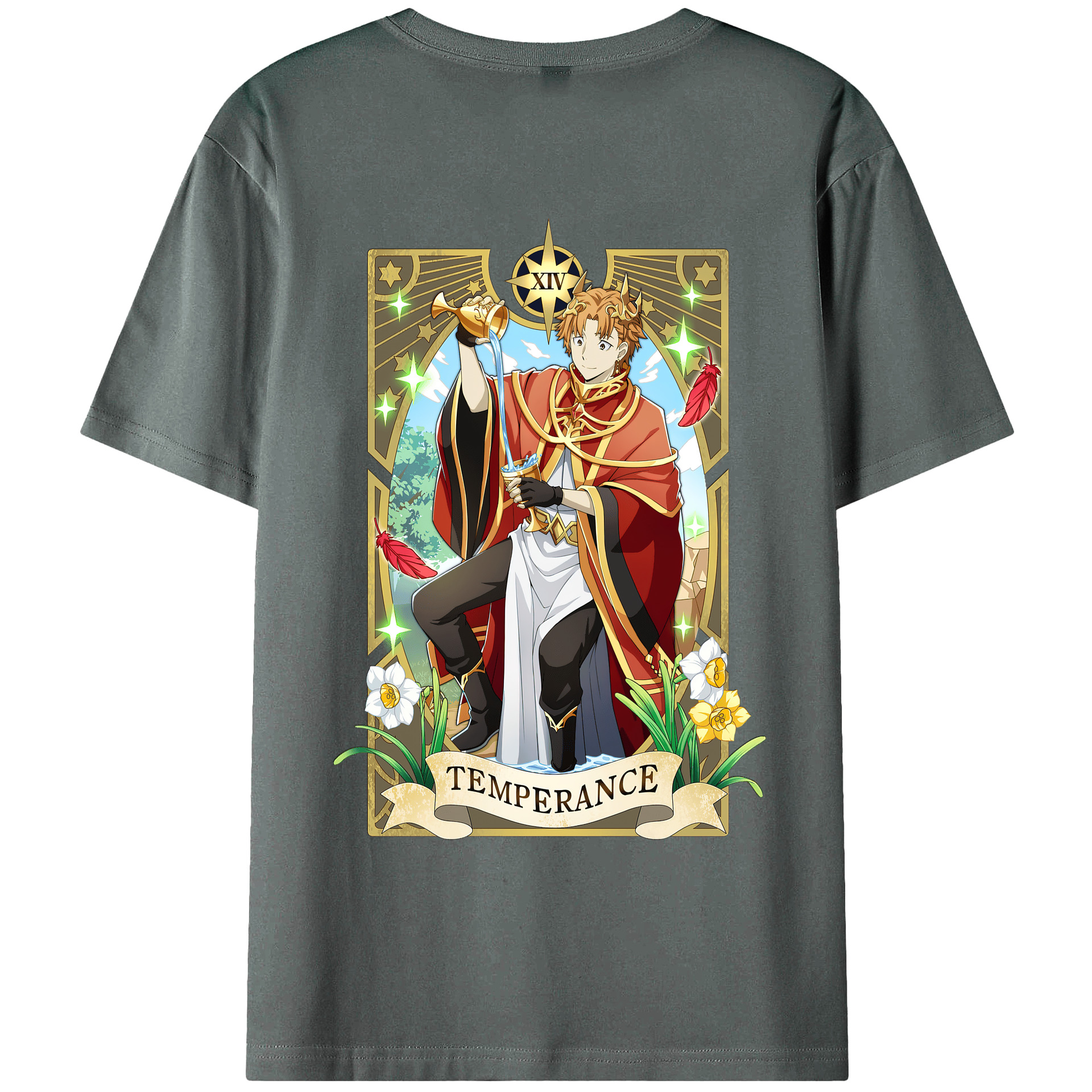 （画像用） 文豪ストレイドッグス Bungo Stray Dogs 綿100％ メンズ半袖Tシャツ（バックプリント） 通気性